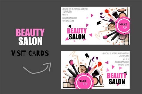 Beauty Salon Card By Gingerart On Creativemarket Salon Business