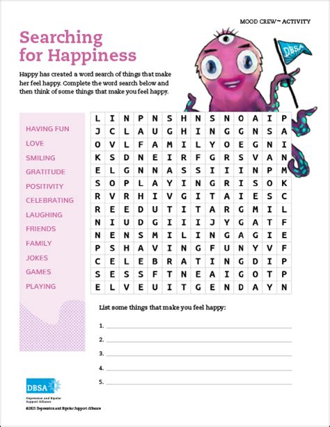 Happiness Search Mood Crew For Kids Depression And Bipolar Support