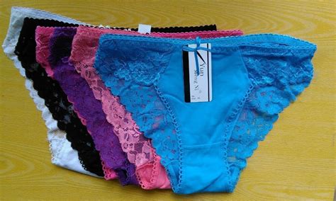 6pcslot Sexy Lace Panties Women Cotton Breathable Underwear Briefs For Female Bow Low Waist