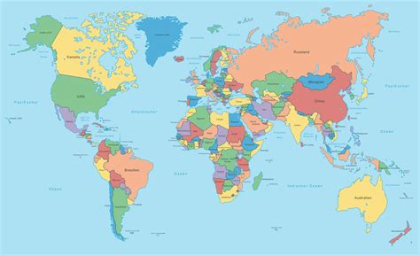 Weltkarte Landkarte Aller Staaten Der Welt Politische Karte Hot Sex