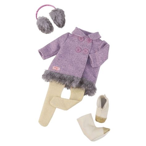 Our Generation Deluxe Outfit Tweed Coat W Fur Our Generation Dolls Doll Clothes American