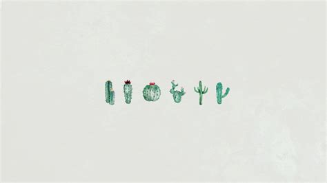 Download Cute Minimalist Cactus Wallpaper