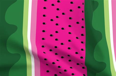 Watermelon Border Print Double Stacked Spoonflower