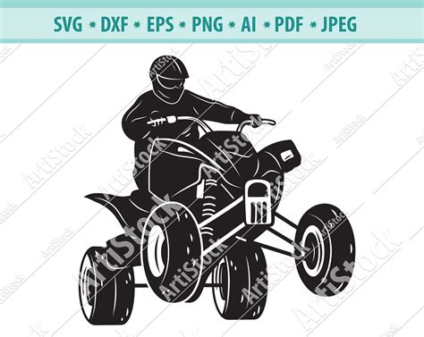 ATV Svg, 4 Wheeler Svg, Atv Motocross Svg, Quad Bike Svg, ATV Clipart