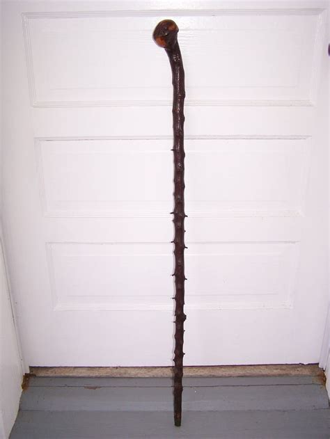 Vintage Irish Blackthorn Shillelagh Cane Old Wooden Walking Stick I
