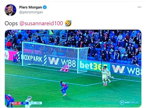 Awkward Moment Piers Morgan Mocks Susanna Reid As His Arsenal Score