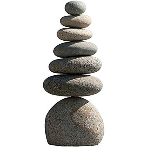 Garden Age Supply Natural River Stone Rock Cairn Sculpture Stacked