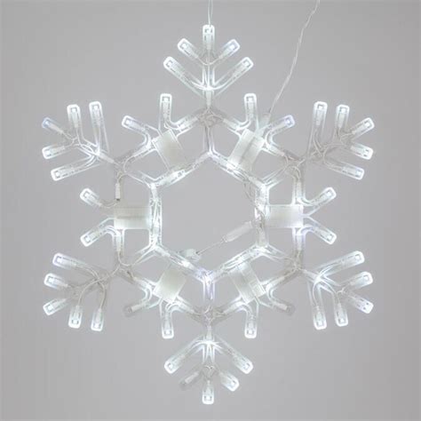 Kringle Traditions 20 In Hanging Snowflake Snowflake With White Led