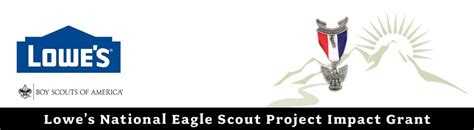 Browse our donation form templates to find a starting point. Lowe's National Eagle Scout Project Grant