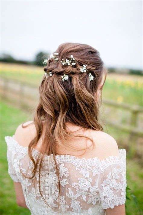 Country Rustic Home On The Farm Wheat Filled Wedding Wedding Hair