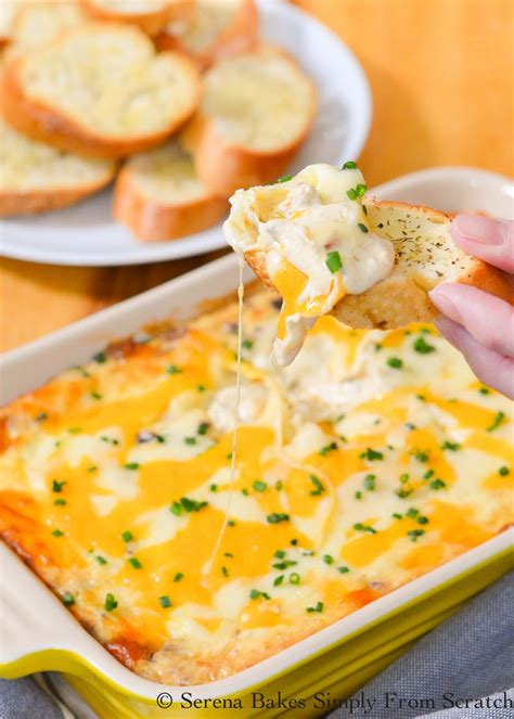 Hot Cheesy Bacon Dip Serena Bakes Simply From Scratch