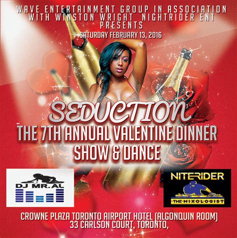 Seduction The 7th Annual Valentine Dinner Show And Dance