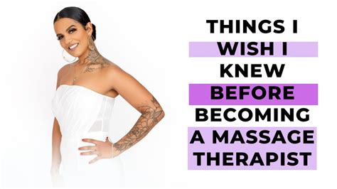 Things I Wish I Knew Before Becoming A Massage Therapist YouTube