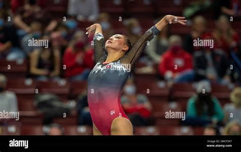 Utah Utes Gymnast Kara Eaker Performs A Floor Routine During An Ncaa Gymnastics Meet On Friday