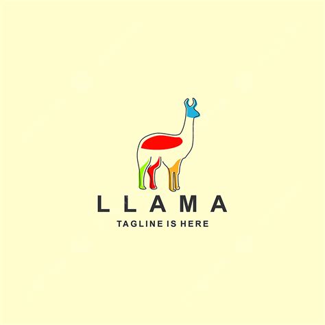 Llamas Vector Design Images Llama Logo With Flat Design Logo Design