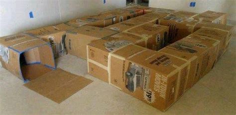 Cardboard Tunnels Diy For Kids Cardboard Forts Cardboard Box
