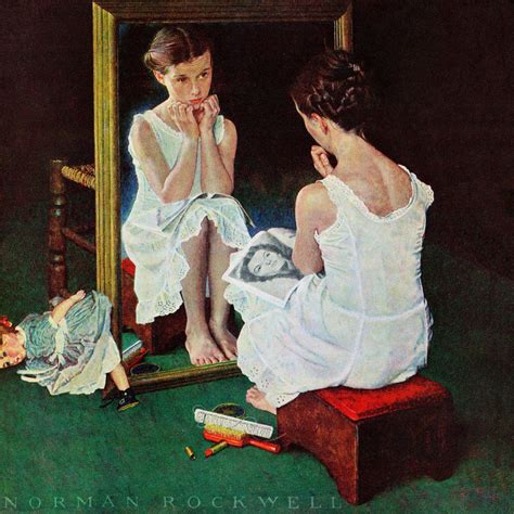 Girl At The Mirror Norman Rockwell Art Norman Rockwell Paintings