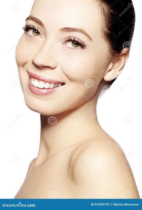 Beautiful Face Of Young Woman Skincare Wellness Spa Clean Soft Skin