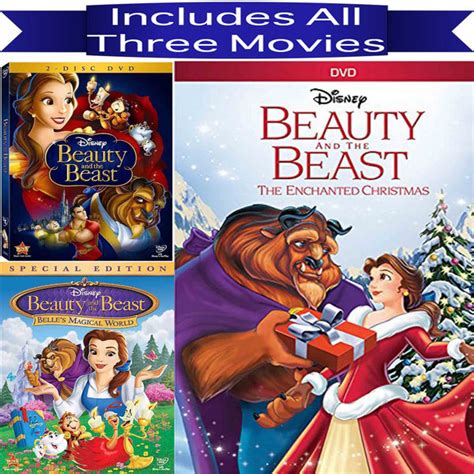 Walt Disneys Beauty And The Beast Dvd Set 3 Movie Collection Blaze Dvds