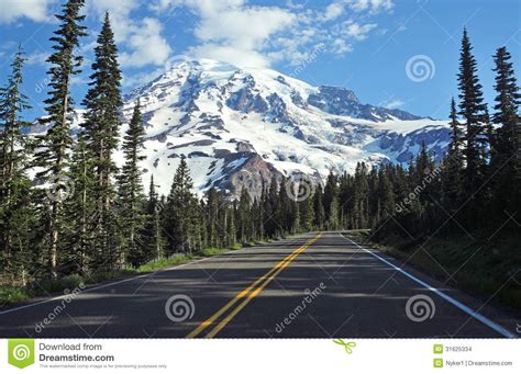 Mount Rainier National Park Washington State Usa Stock
