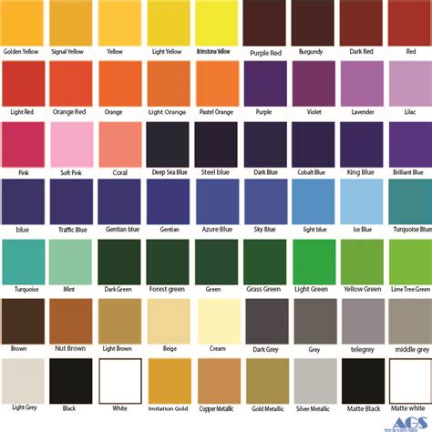 Oracal 651 Skin Color Chart