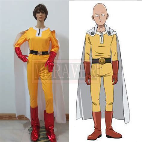 One Punch Man Saitama Cosplay Costume Fighting Uniform Japan Anime