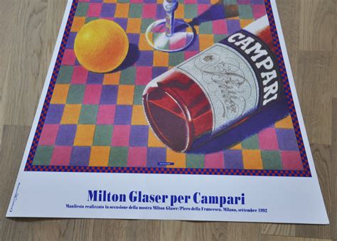 Milton Glaser For Campari Original Poster 1992 Trapeziod Etsy