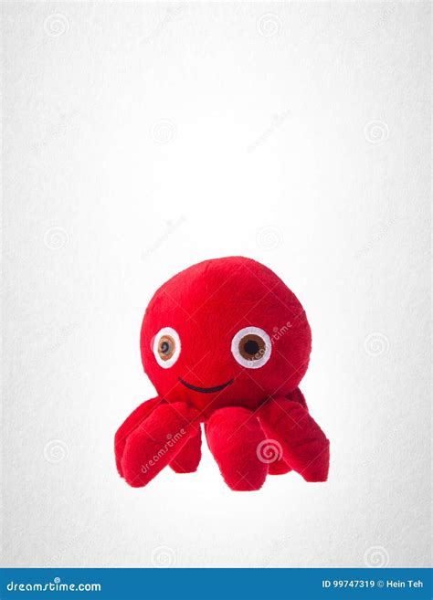 Toy Or Octopus Soft Toy On The Background Stock Image Image Of