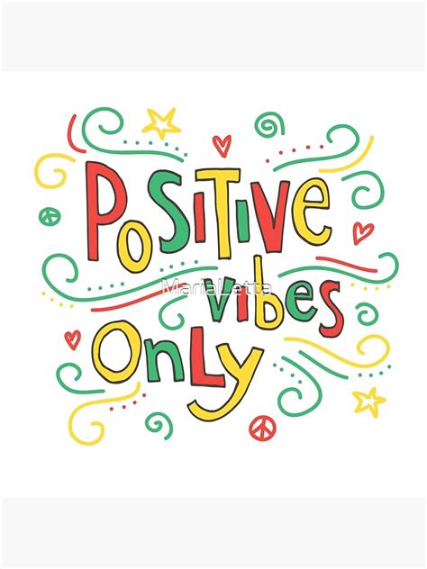 Positive Vibes Only Canvas Print By Marialetta Redbubble