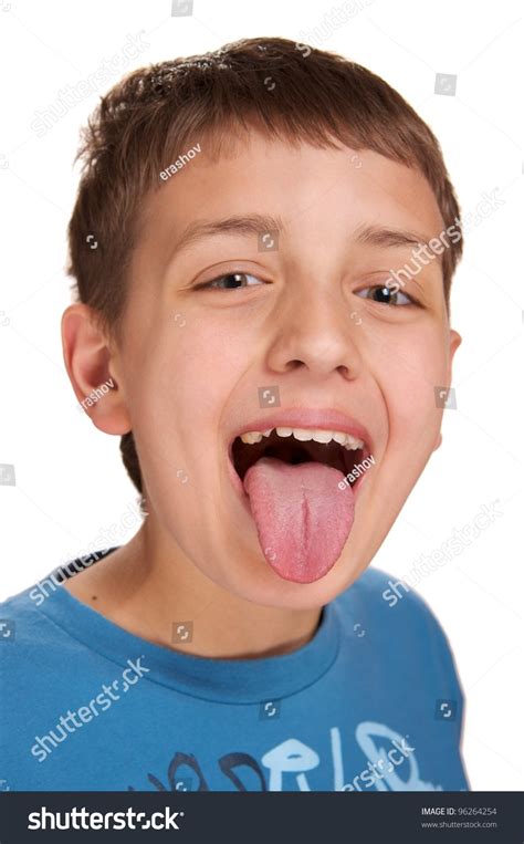 Boy Sticking Out His Tongue On Stockfoto 96264254 Shutterstock