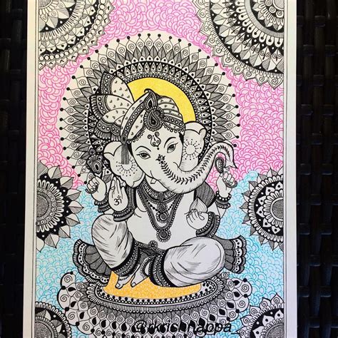 Liste 1001 Madhubani Painting Doodling Ganesha Doodle Art Doodlekun
