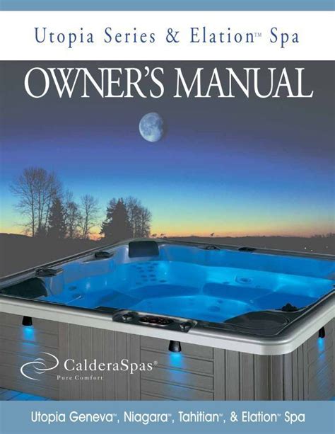 Jetsetter Hot Spring Spa Owners Manual