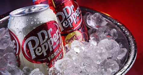 Two Cans Of Carbonated Soft Drink Dr Pepper Editorial Image Image Of