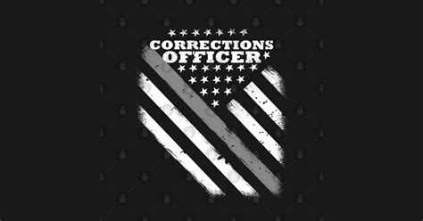 Corrections Officer Flag Thin Silver Line American Flag