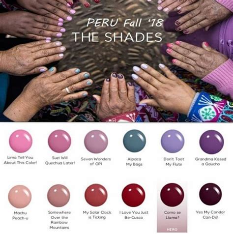opi fall winter 2018 peru opi nail polish colors toe nail color opi nails manicures fall