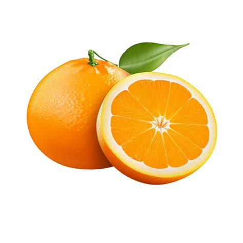 Fresh Orange With Half Orange Fruits Png Ai Generative 31646814 Png