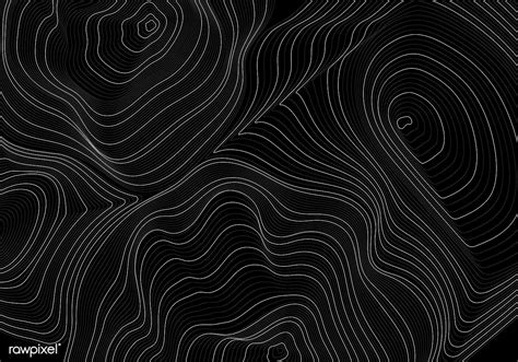 Black And White Abstract Map Contour Lines Background