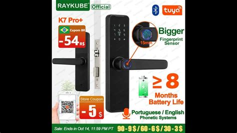 Review RAYKUBE Biometric Fingerprint Door Lock K7 Pro Black Smart Lock 2022 YouTube