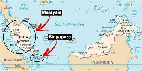 Singapore in world map - Singapore world map (Republic of Singapore)