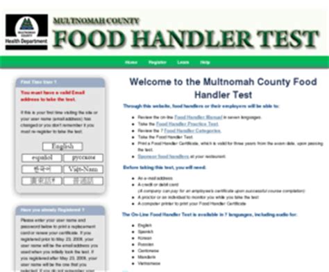 A food handler card is valid for three years and is accepted in all oregon counties. Oregonfoodhandler.us: Multnomah County Food Handler's Test