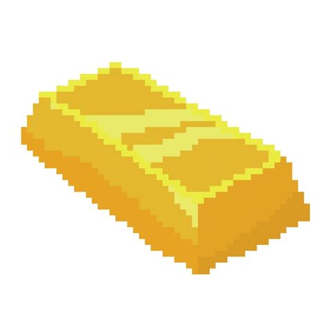 Minecraft Gold Ingot Pixel Art Template