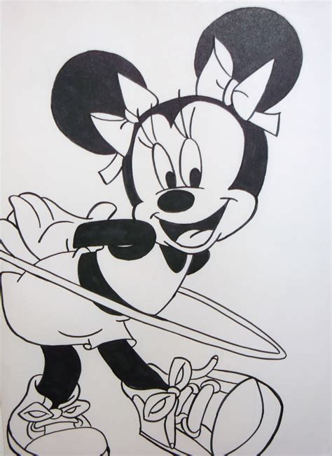 Minnie Mouse Drawing By Lewdog17 Dragoart