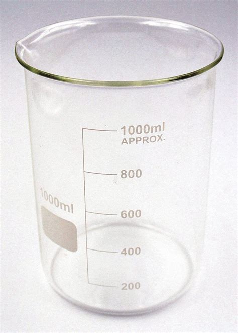 Lab Safety Supply Glass Beaker Low Form 200 To 1000ml 6 Pk 5ygz7