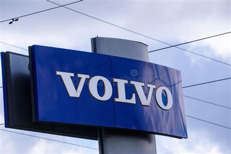 Volvo Company Logo On Volvo Truck Center Building In Riga Editorial