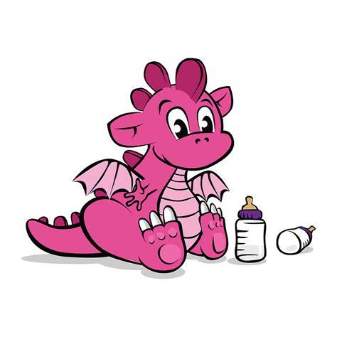 See more ideas about baby dragon, cute dragons, dragon art. Cute Baby Dragon Cartoon Digital Art by Michal Staniewski