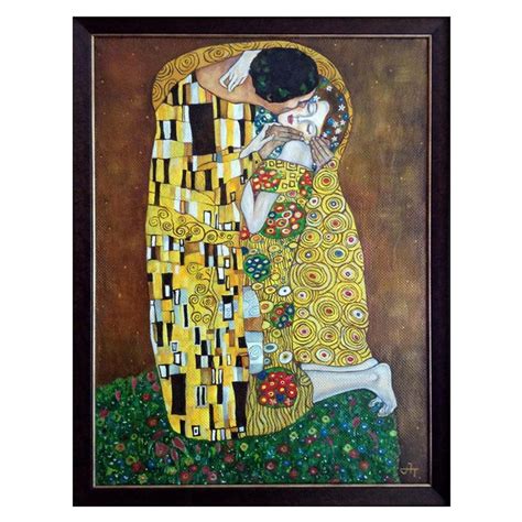 Hug Painting Original Art Kiss Painting Lovers Art Yellow Etsy