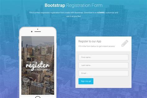 Bootstrap Register Template Template Business Format
