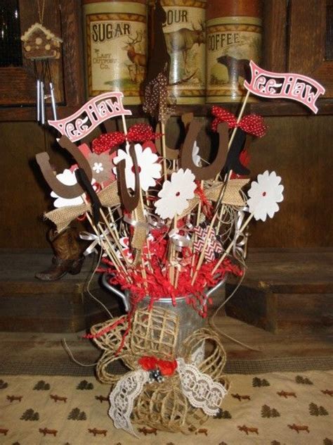 Fill your home with cowboy fun for your western party using these great western discount party supplies and party decorations from partypro.com. western party centerpieces ideas | Western Cowboy table ...