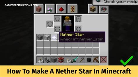 How To Make A Nether Star In Minecraft Game Specifications