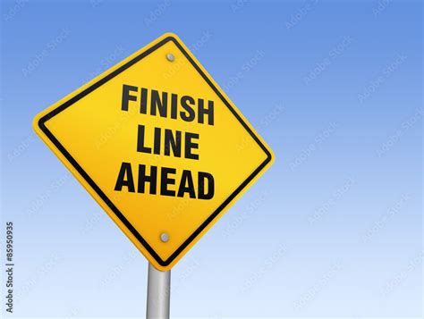 Finish Line Ahead Sign Stock Illustration Adobe Stock